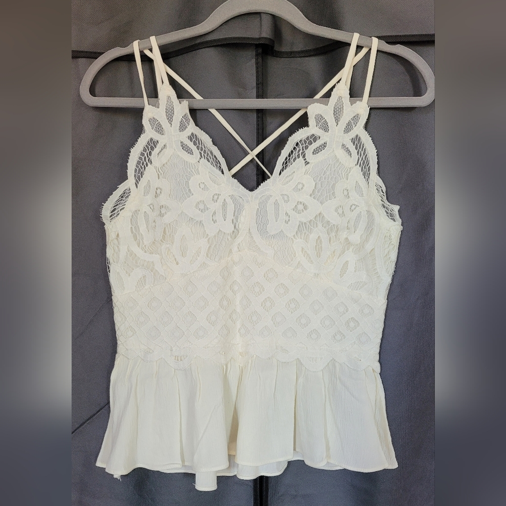 Free People Lace Strappy Top